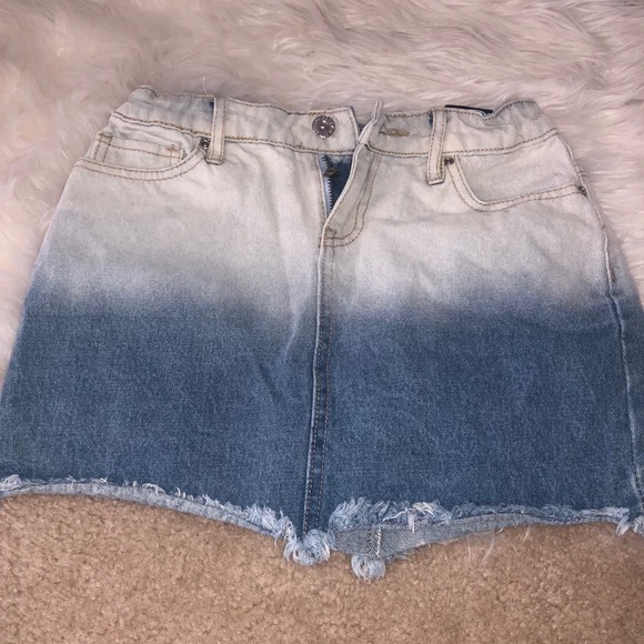bleach denim skirt